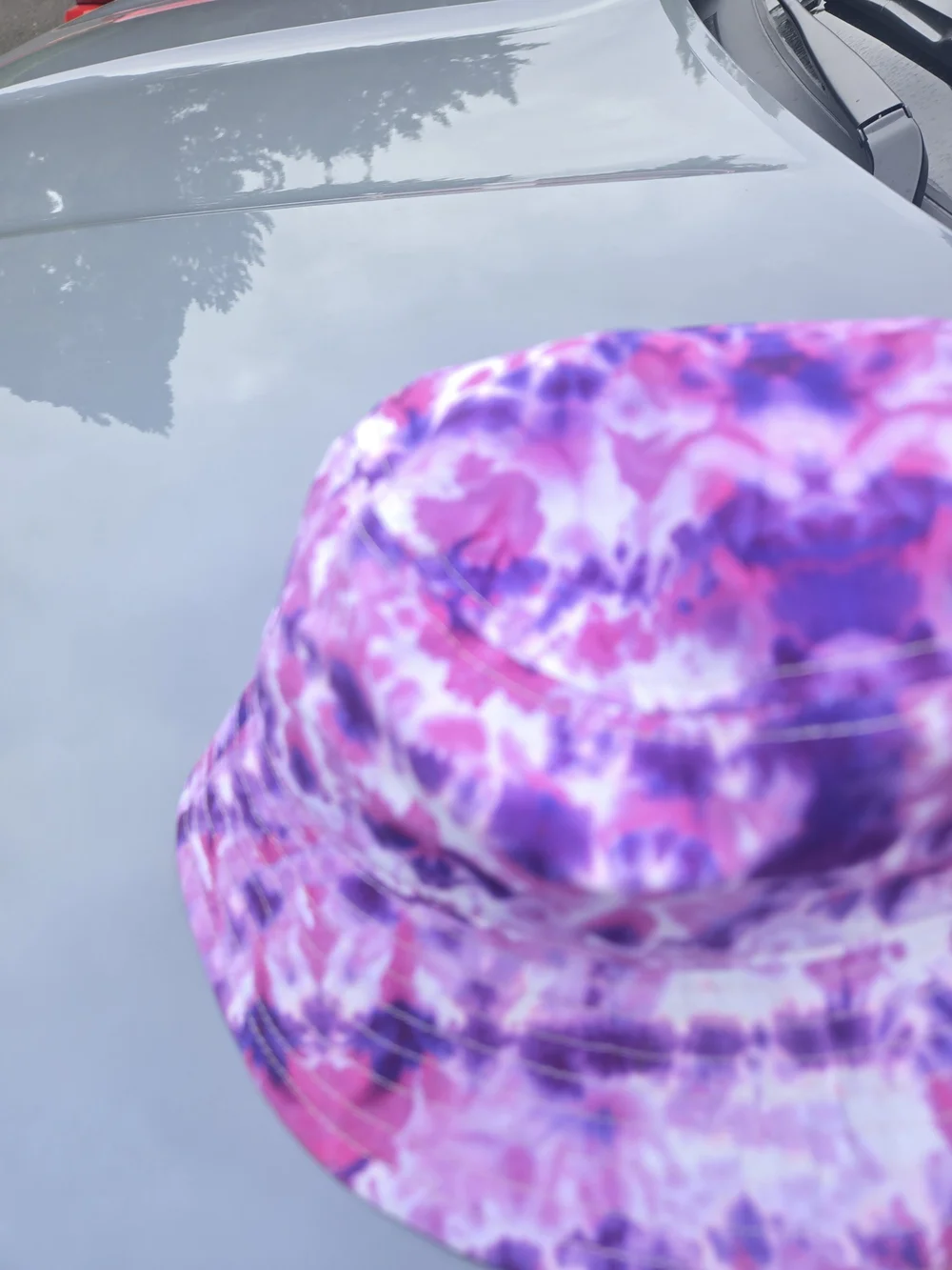 Kids Tie-Dye Bucket Hat in Pink & Purple